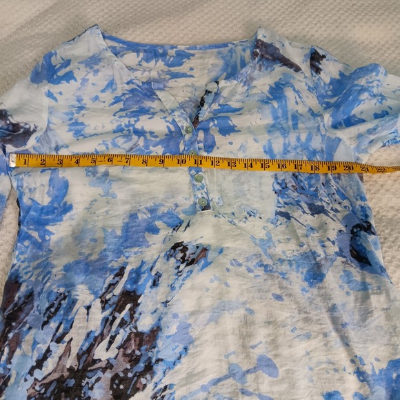 Habitat Clothes To Live In Blue‎ Tie Dye Tunic Xs Lagenlook Art To Wear  Beachy - Picture 6 of 10